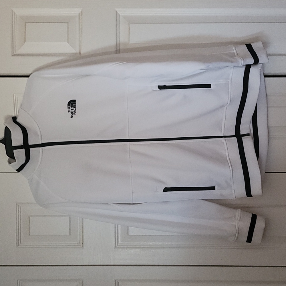 Northface white with black logos and zippers